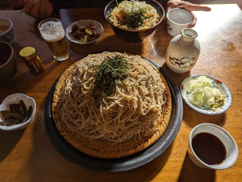 3人前ざると海老天ぷらそば