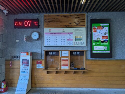 朝8時の沼平駅改札